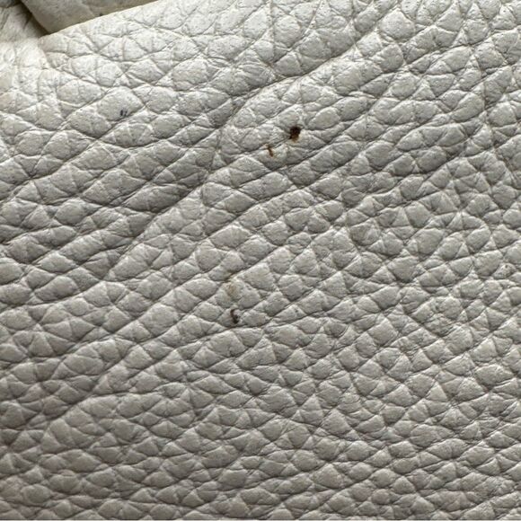 Coach White Pebble Leather Purple Lining Shoulder Bag with Handles F17165 - Picture 13 of 14